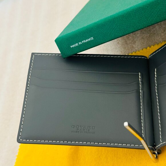 👝 New 👝 100% Authentic Goyard Saint Thomas Bill Fold Money Clip Wallet , Grey - Picture 10 of 16